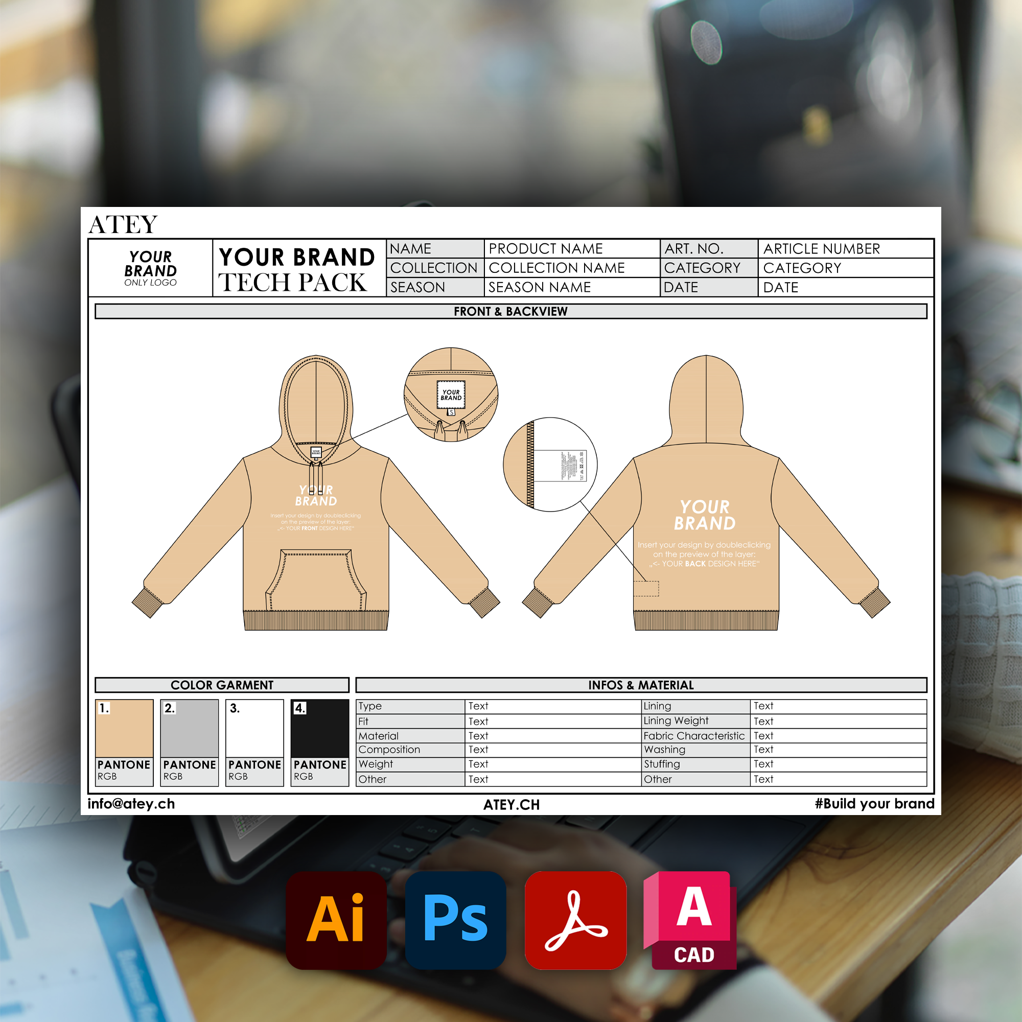 Clothing Tech Pack Templates Atey