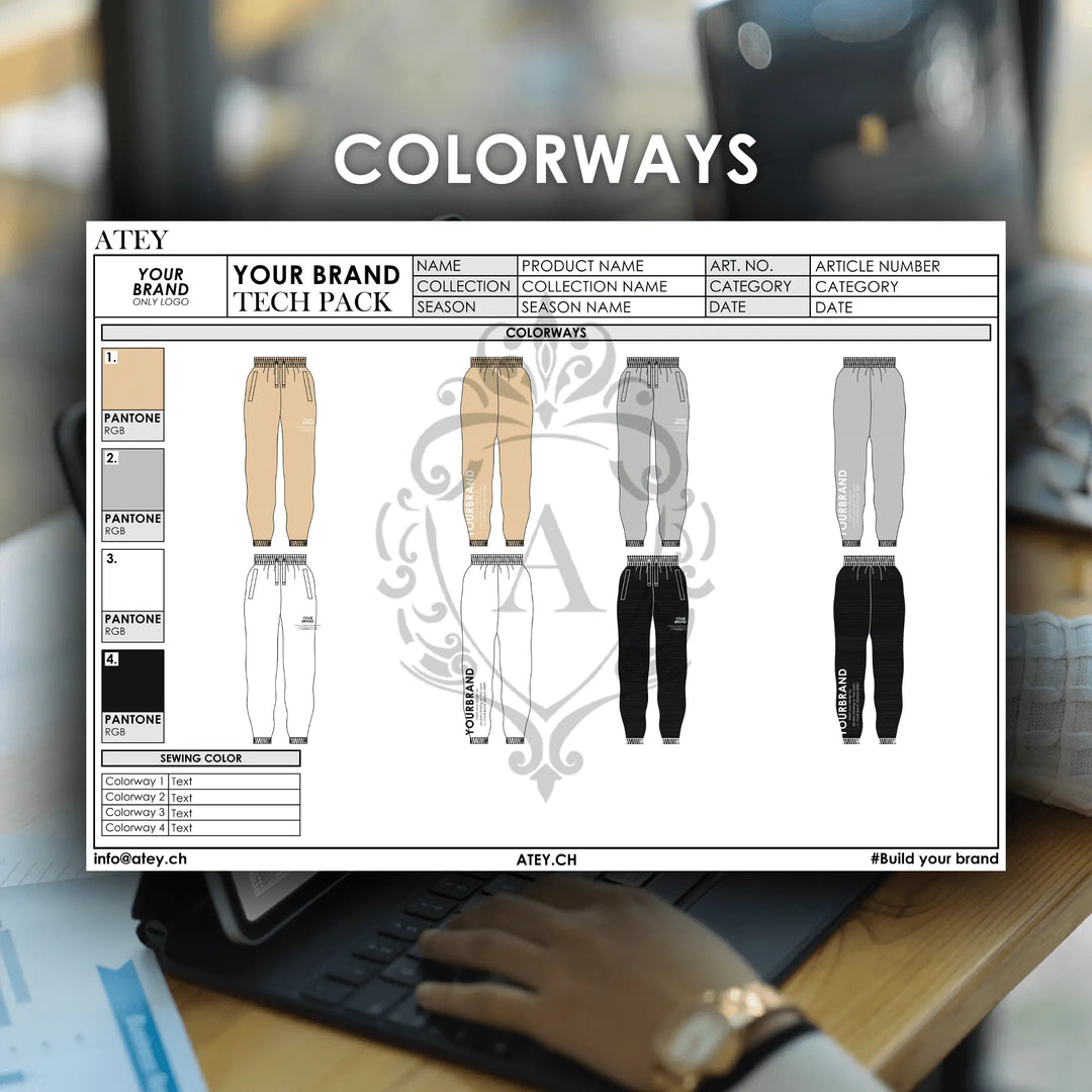 Men's Joggers Tech Pack Template Atey