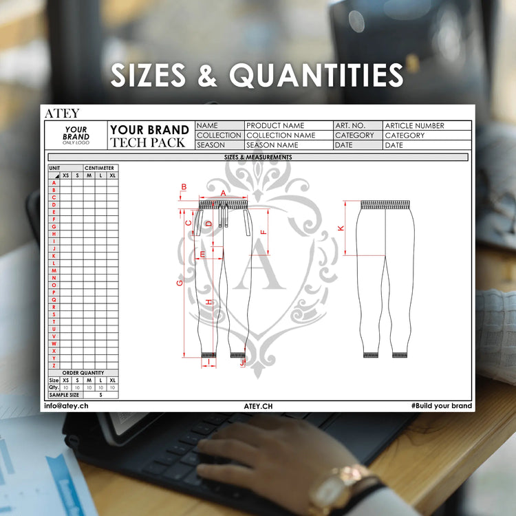 Women's Joggers Tech Pack Template Atey
