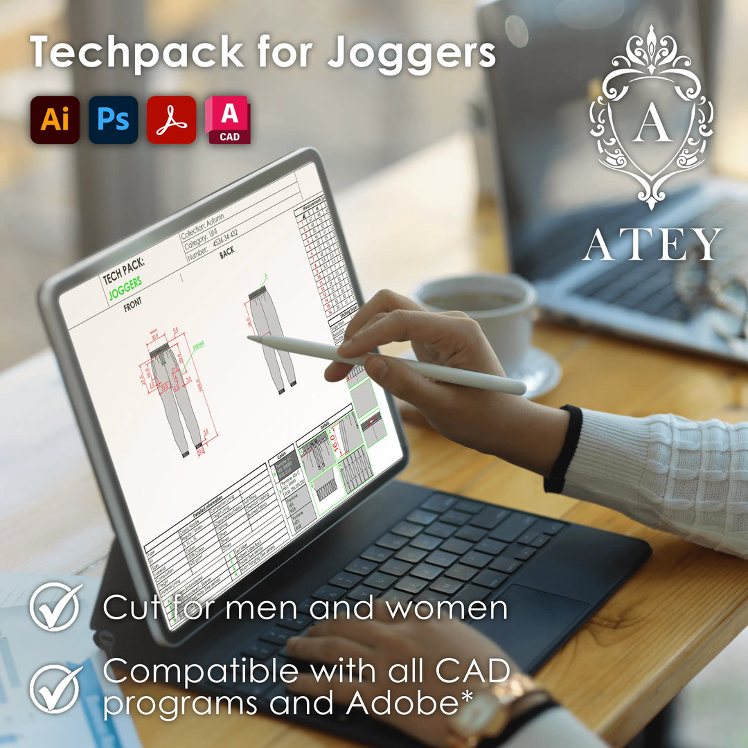 Men's Joggers Tech Pack Template Atey